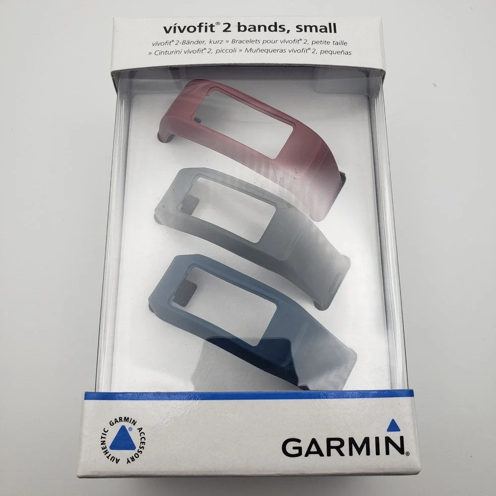 Garmin vivofit 2 Replacement Bands Unisex Small Red Gray Blue 010-12336-11 3pk
